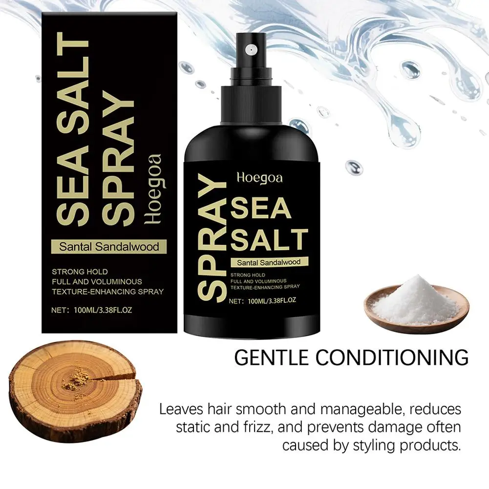 Spray de cabelo para volume e textura, spray modelador leve, retenção natural, controle de frizz, não gorduroso para mulheres e homens