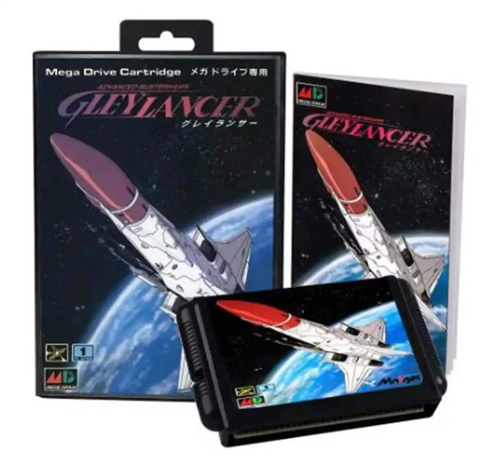 

Gley lancer with Box and Manual for 16 Bit Sega MD Game Cartridge Megadrive Genesis System