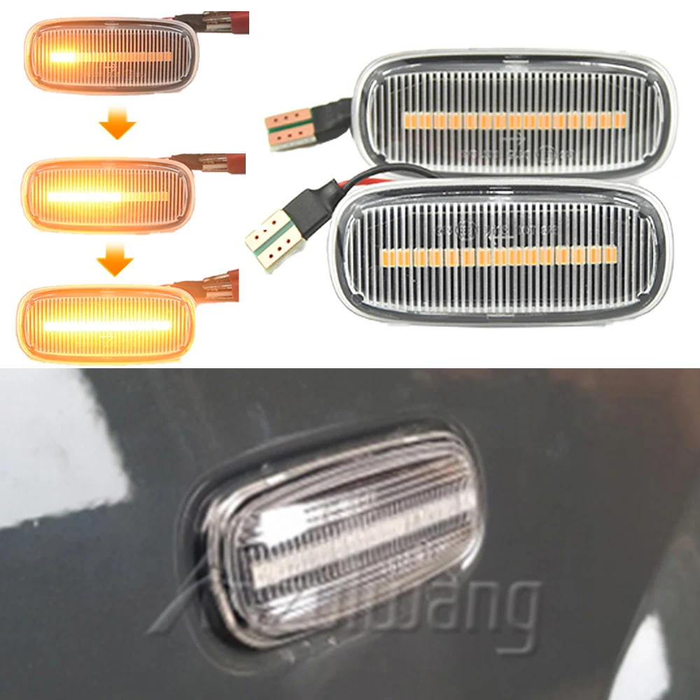 For Audi A2 A3 8L A4 B5 A6 4B C5 A8 4D TT 8N Led Dynamic Side Marker Turn Signal Light moving Sequential Blinker Light 2Pcs