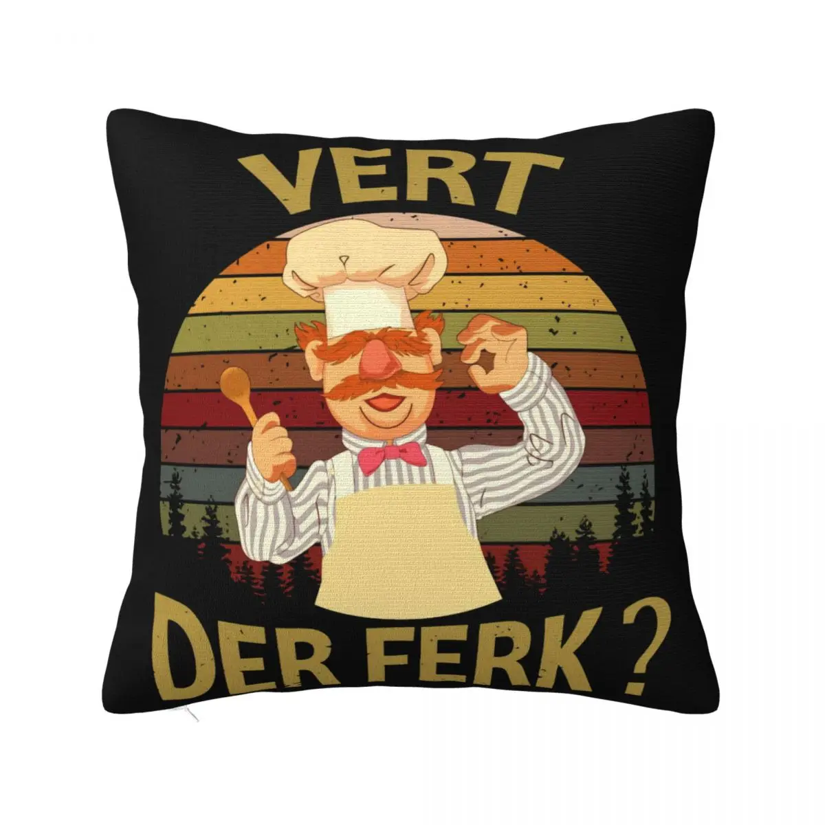 Vert De Ferk Funny Chef Top Swedish Cooking Bbq Food Cook Baking Animal Slogan Present Best Selling Pillow Case