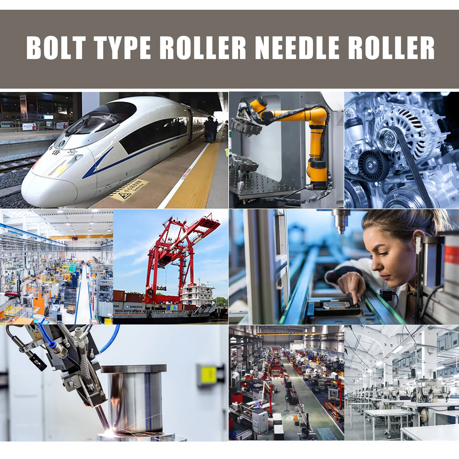 

4pcs Bolt-Type Needle Roller Bearing Steel Cam Follower High Load Capacity Automotive Transmission Bearing