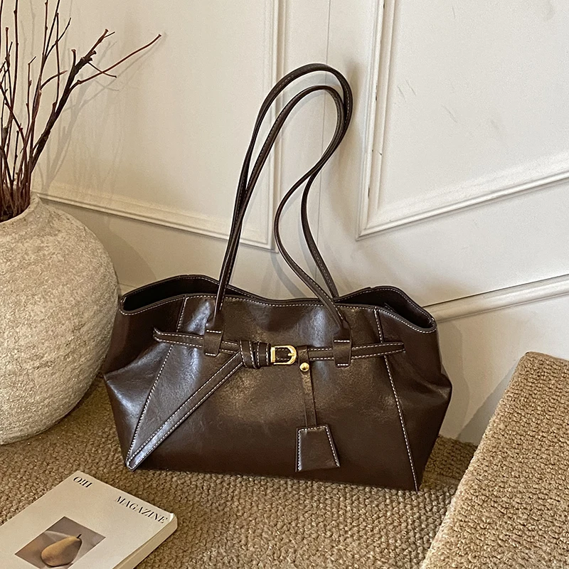 

Элегантная женская кожаная сумка через плечо, женские сумки через плечо, популярные классические сумки-тоут от люксового бренда