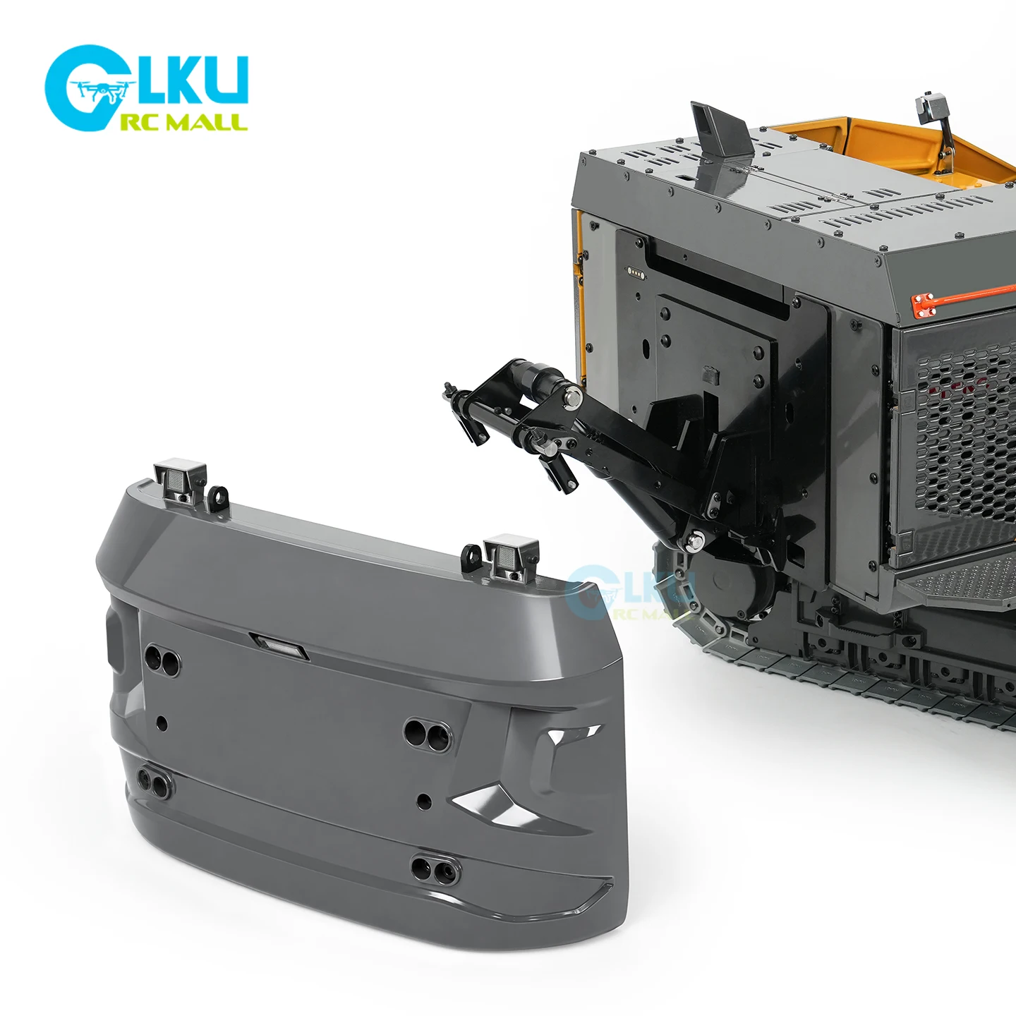 MTRC 1/14 950 Full-Metal Heavy-Duty Hydraulic RC Excavator, featuring an 8-channel valve, sound system, and lighting system