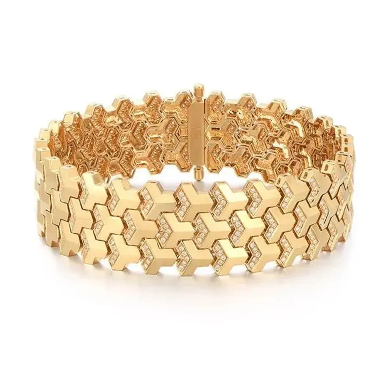 

2025 Trendy Personalized Men'S Luxury Style Bracelet Stainless Steel Non-Fading Bangle Punk Jewelry Christmas Birthday Gifts