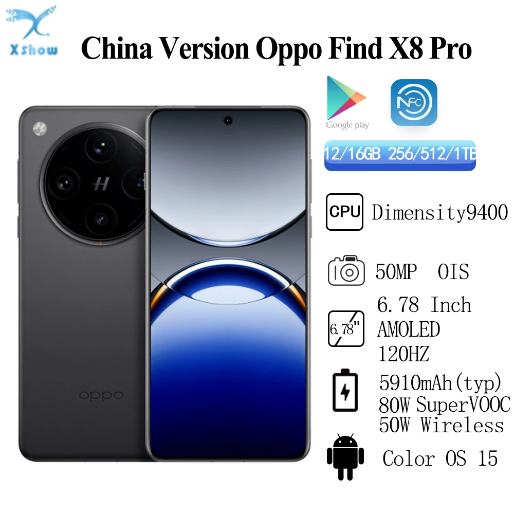 Original Oppo Find X8 Pro Dimensity 9400 6.78