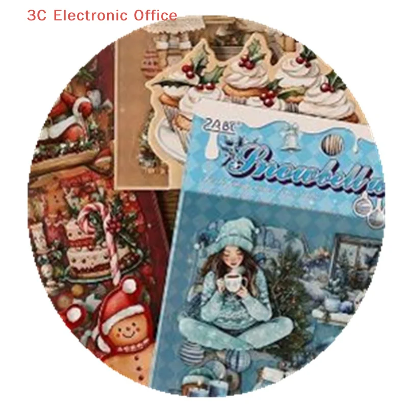 

[3SC] 6-листые рождественские наклейки серии, сделай сам, декоративные канцелярские принадлежности, альбом, чашка для дневника, тетрадь, мобильный телефон, скрапбукинг