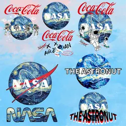 spaceman astronaut spaceman outer space HOT Fashion Heat Transfer for Clothing Printed For Clothes Applique