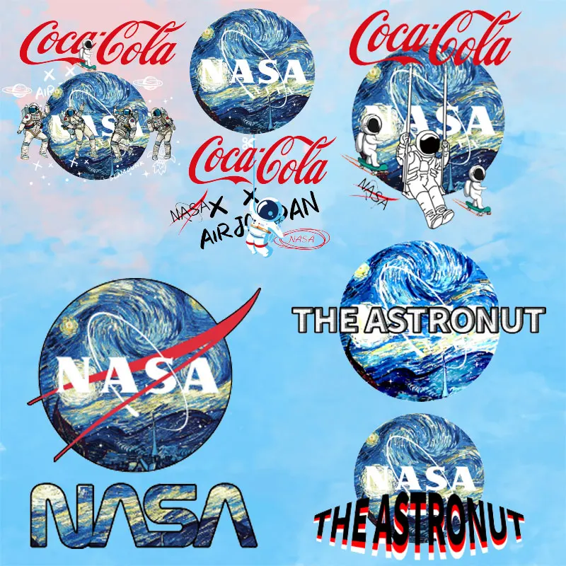 spaceman astronaut spaceman outer space HOT Fashion Heat Transfer for Clothing Printed For Clothes Applique