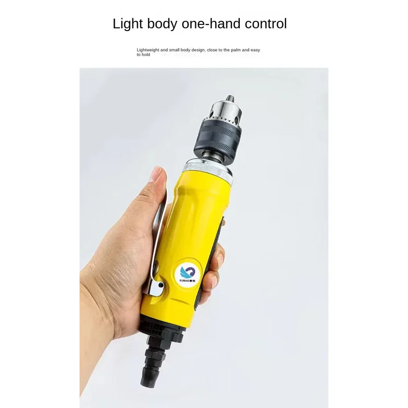 

SUBAO 38" Pneumatic Air Drill High-speed Brushless Type Air Drill Tools For Wood Hole DIY Drilling Tool 4121 Straight Handheld H