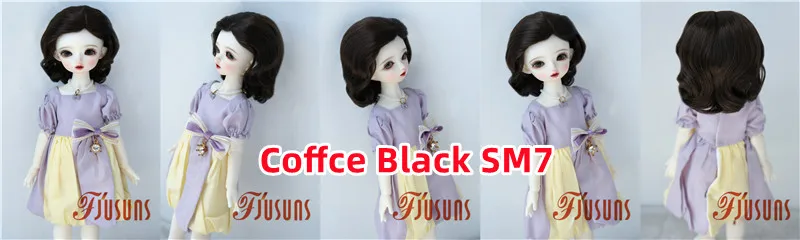 JD338 4-5' 5-6' 6-7' 7-8' 8-9' 9-10' Retro Monroe Wave Synthetic Mohair Doll Wigs 1/8 1/6 1/4 1/3 MSD SD DOD Blythes BJD Hair
