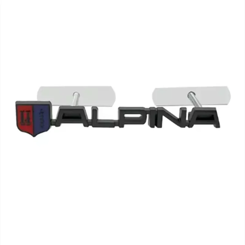 3D Metall-Chrom-Schwarz-Logo ALPINA Heckkofferraum-Kotflügel-Emblem-Aufkleber Auto-Frontgrill-Abzeichen Dekale Auto-Styling-Zubehör – Detail 6