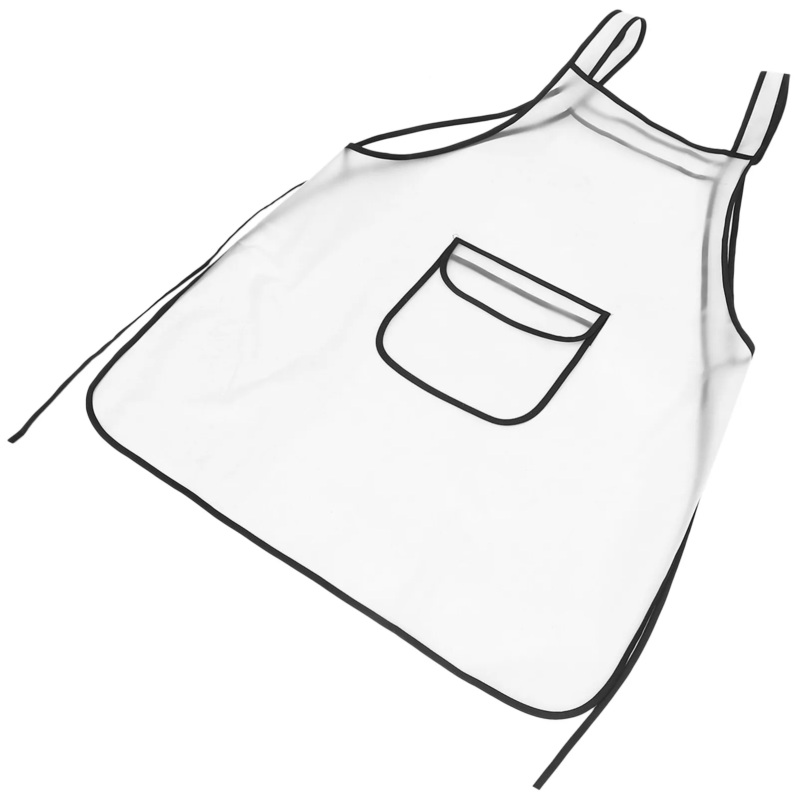 Waterproof Semi-Transparent TPV Bartender Apron for Chefs Hair Stylists Unisex Cross-Back Adjustable