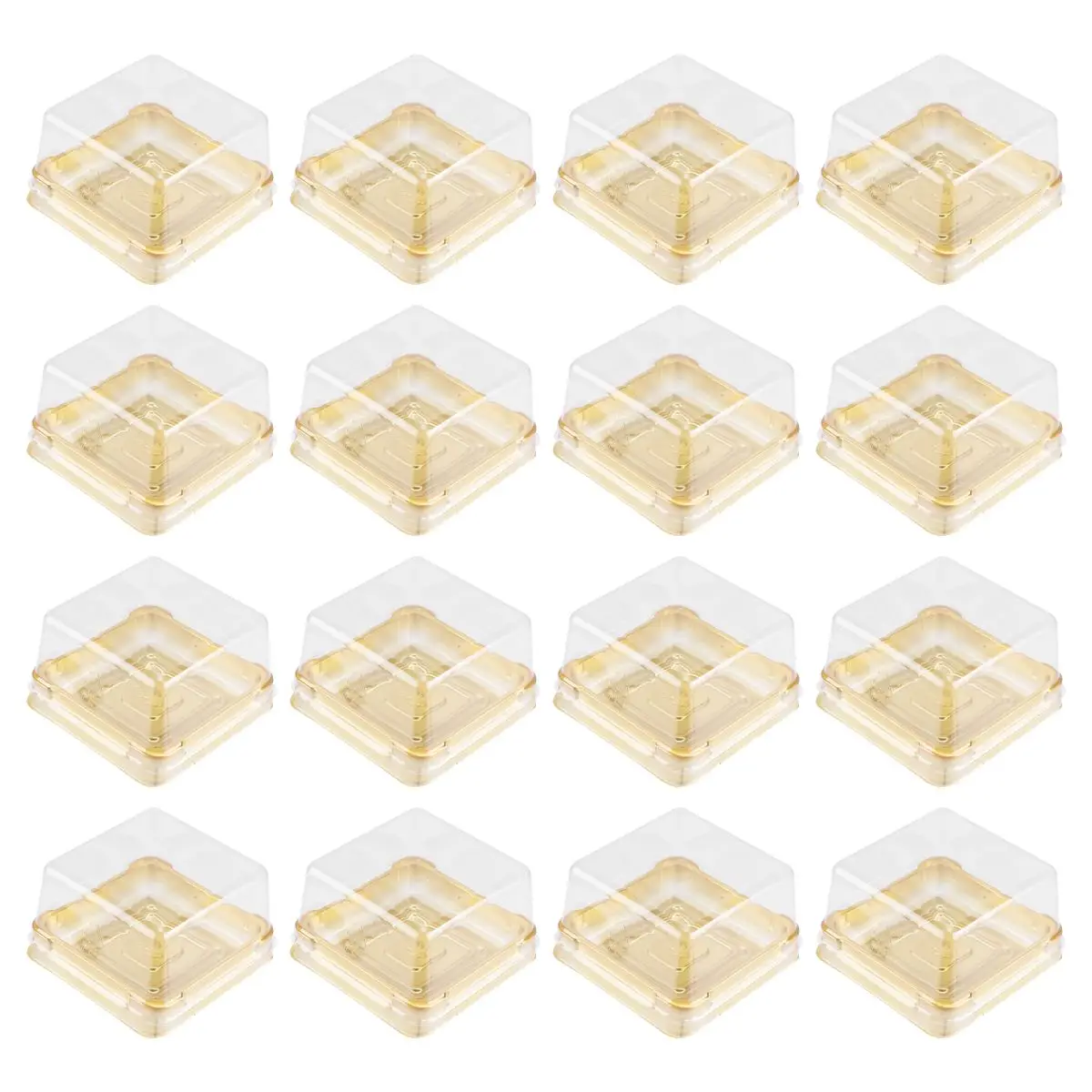 

100 Pcs Cake Boxes Food Packaging Dessert Containers Storage Bins Lid Biscuits Cakes Safe Standard Size Wedding Birthday