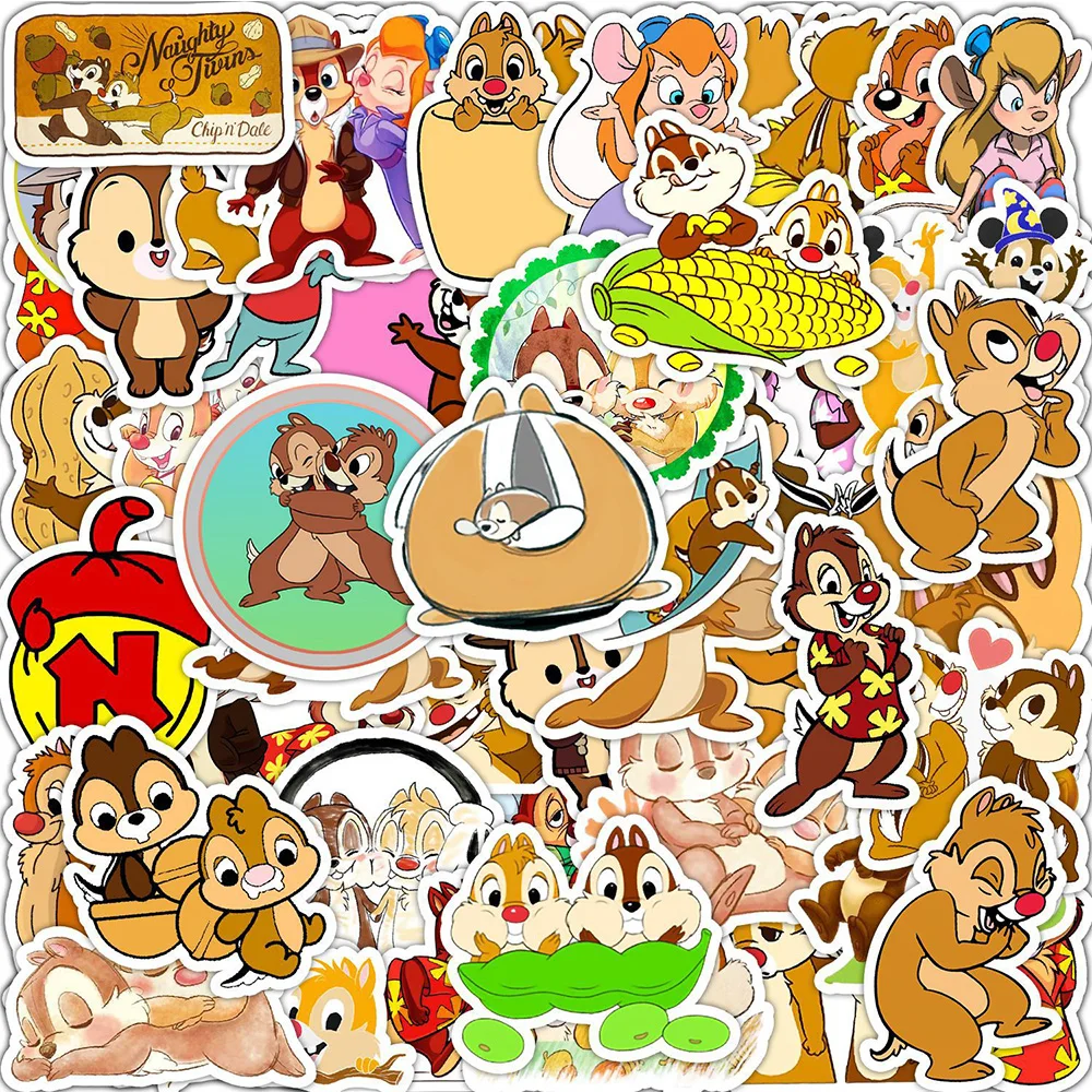 

10/30/50pcs Disney Chip 'n' Dale Cartoon Stickers Cute Anime Tamias Sticker Suitcase Laptop Phone Case Decals for Kids Toy Gift