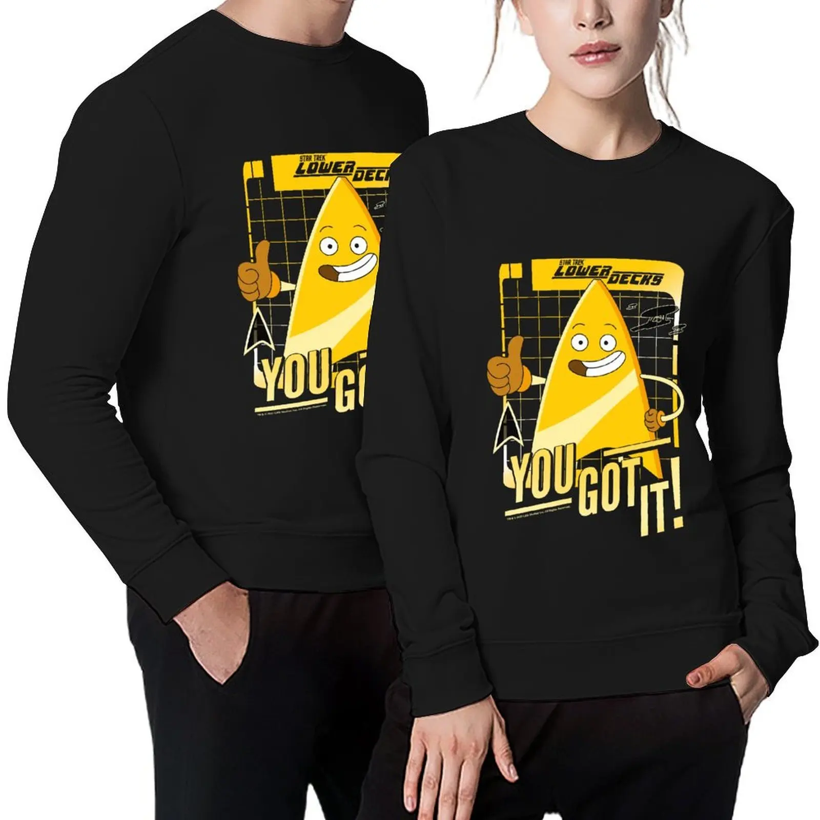 

Star Trek: Lower Decks Badgey Inspirational Poster Pullover aesthetic clothing men's sweat-shirt set sports sweatshirt man