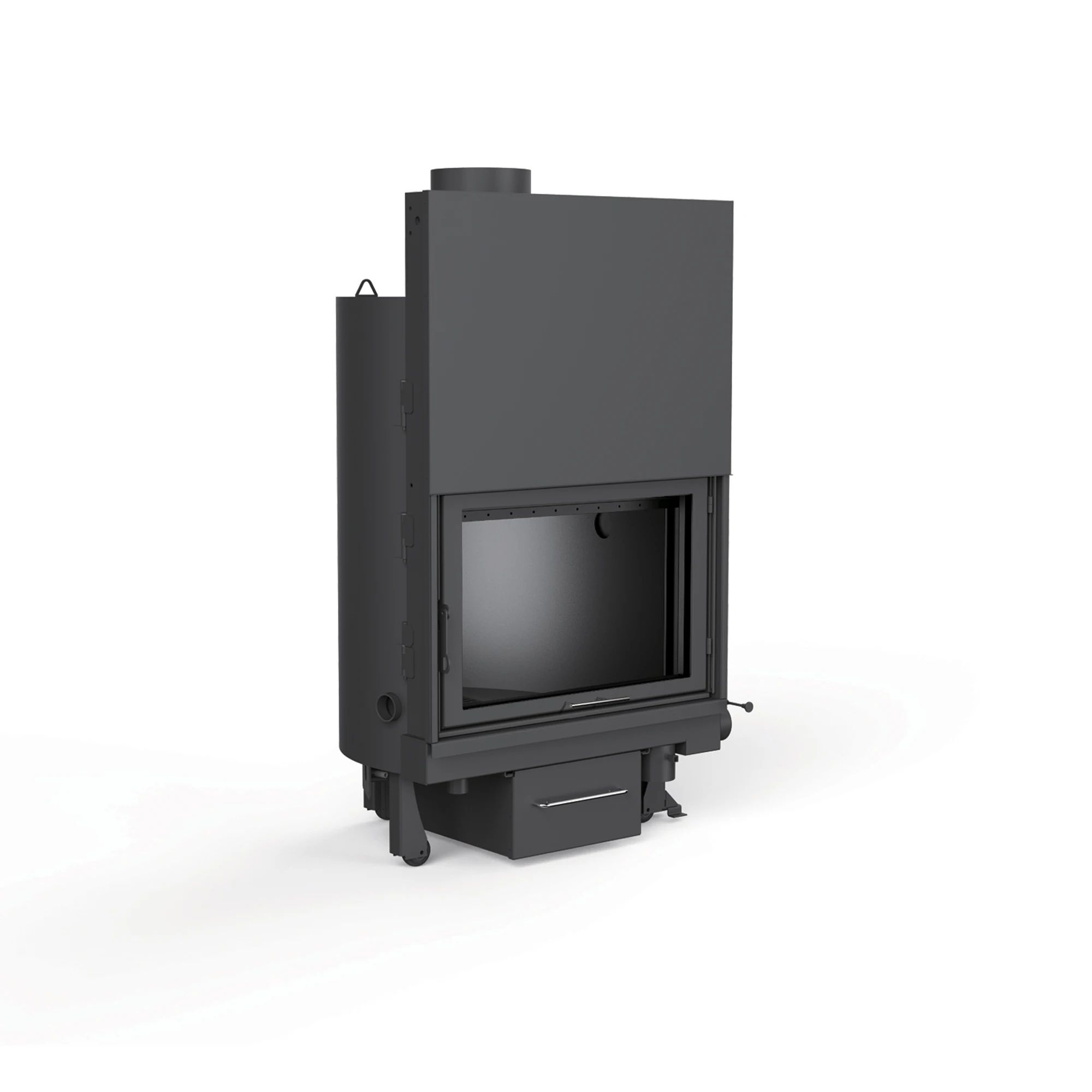 40KW Modern Indoor Wood Boiler Stove High Power with Large View Window 120L Capacity for Villas
