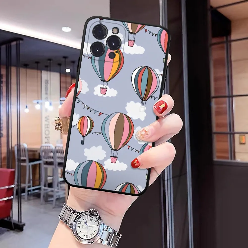 Hot Air Balloon Phone Case For iPhone 6 7 8 Plus 11 12 13 14 Pro SE 2020 MAX Mini X XS XR Back Funda Cover