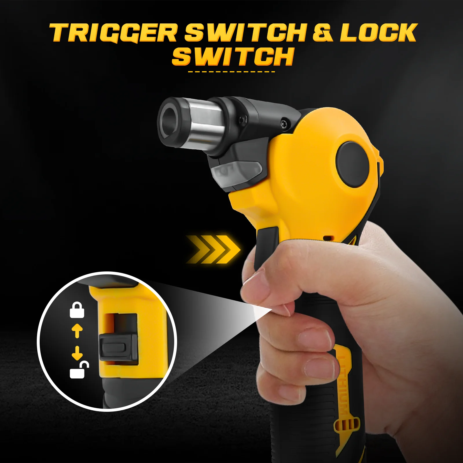 جهاز تثبيت النخيل اللاسلكي 20000 دورة في الدقيقة 0-90 °   مطرقة أوتوماتيكية كهربائية قابلة للتعديل مع رأس مغناطيسي لبطارية ديوالت 20 فولت (بدون بطارية)