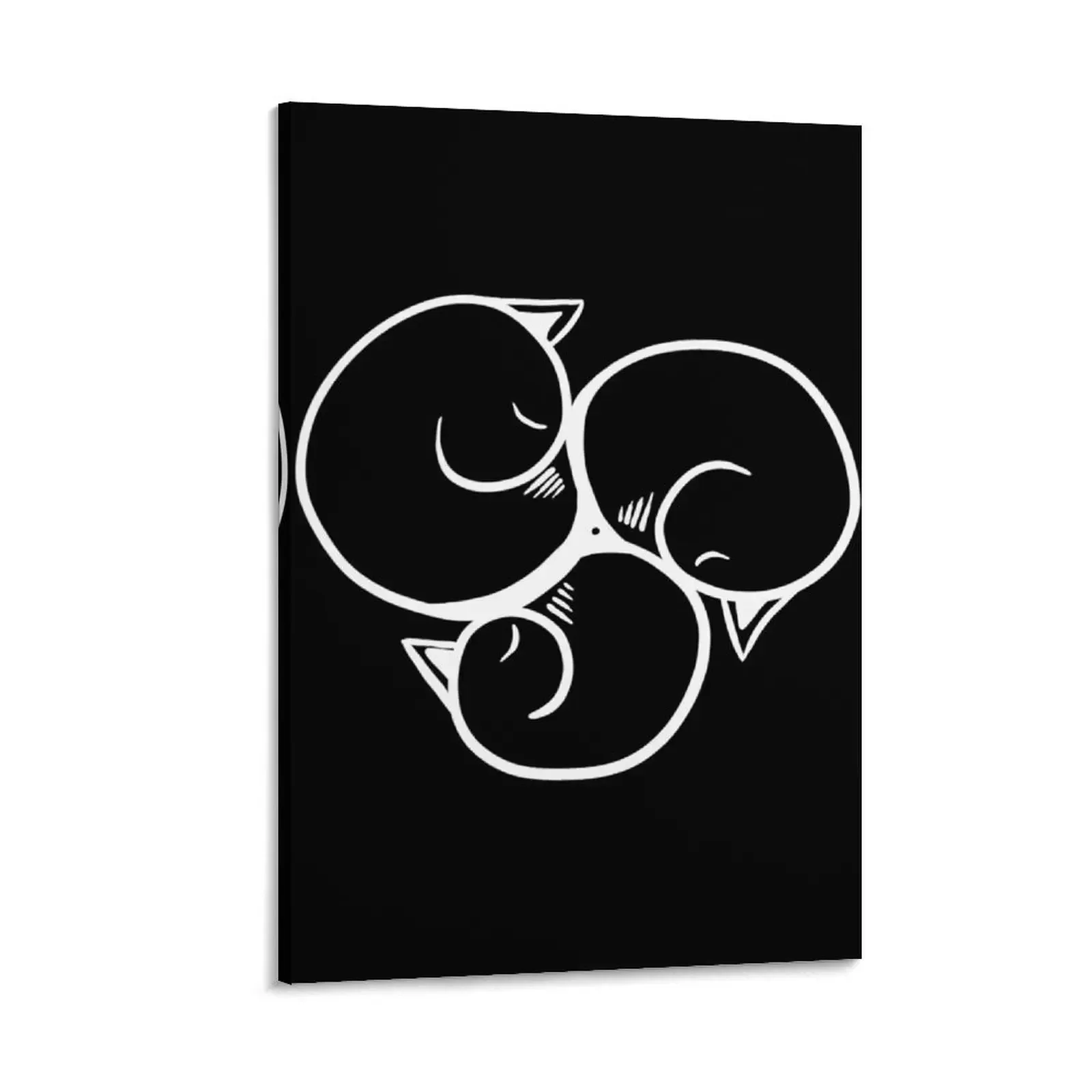 

Snuggly Kitties Calming Sigil - White Canvas Painting art anime poster decoration for the room aesthetic room decoration