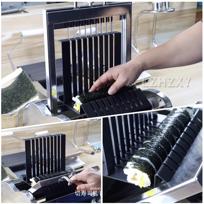 Commercial Sushi Roll Slicer Sushi Flap Sushi Maker Cutting Stainless Steel Manual Sushi Roll Cutting Machine