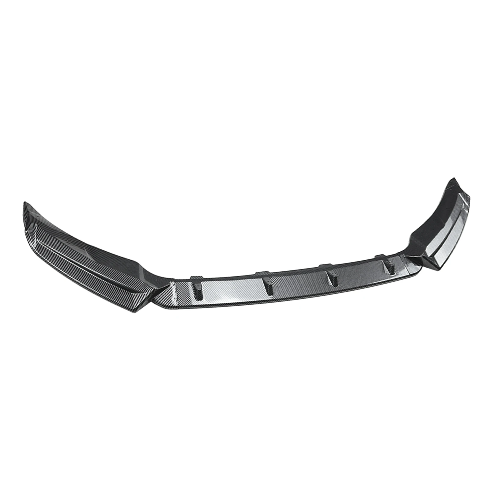 For Volkswagen VW T-ROC T ROC 2018-2022 Standard Version Front Bumper Spoiler Lip Carbon Fiber Look/Gloss Black Splitter Blade