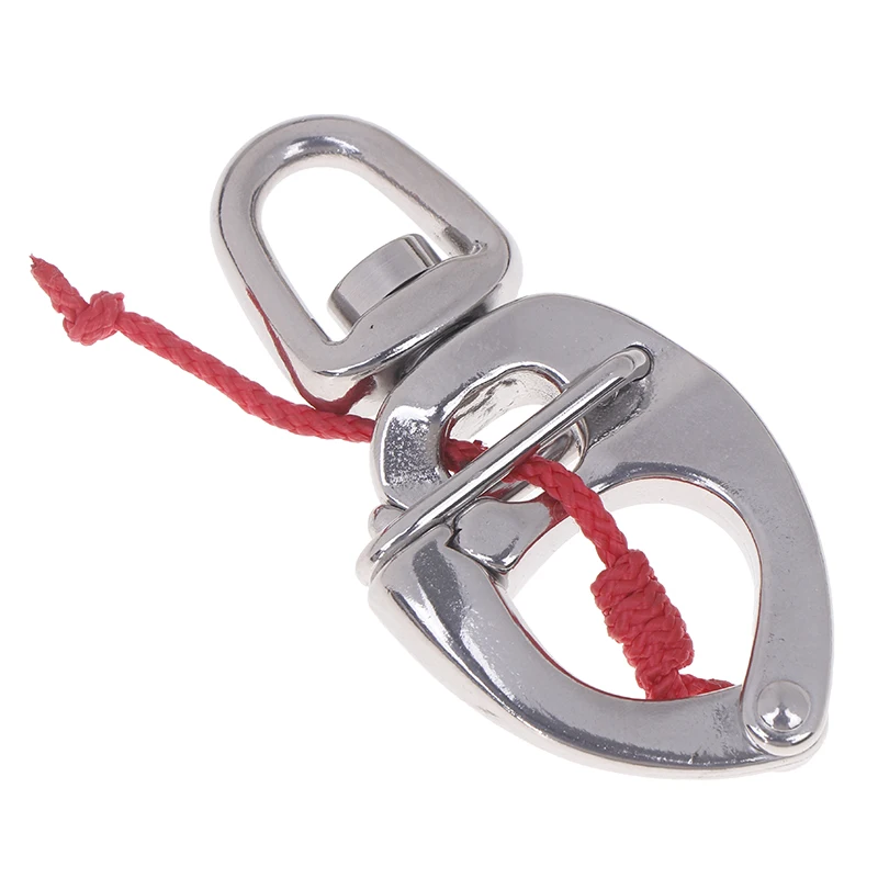 Szekla ze stali nierdzewnej 316 z szybkozłączką, szekla z małym obrotowym oczkiem, hak z szybkim zapięciem do jachtu, ciężarówki, samochodu, mieszkania.