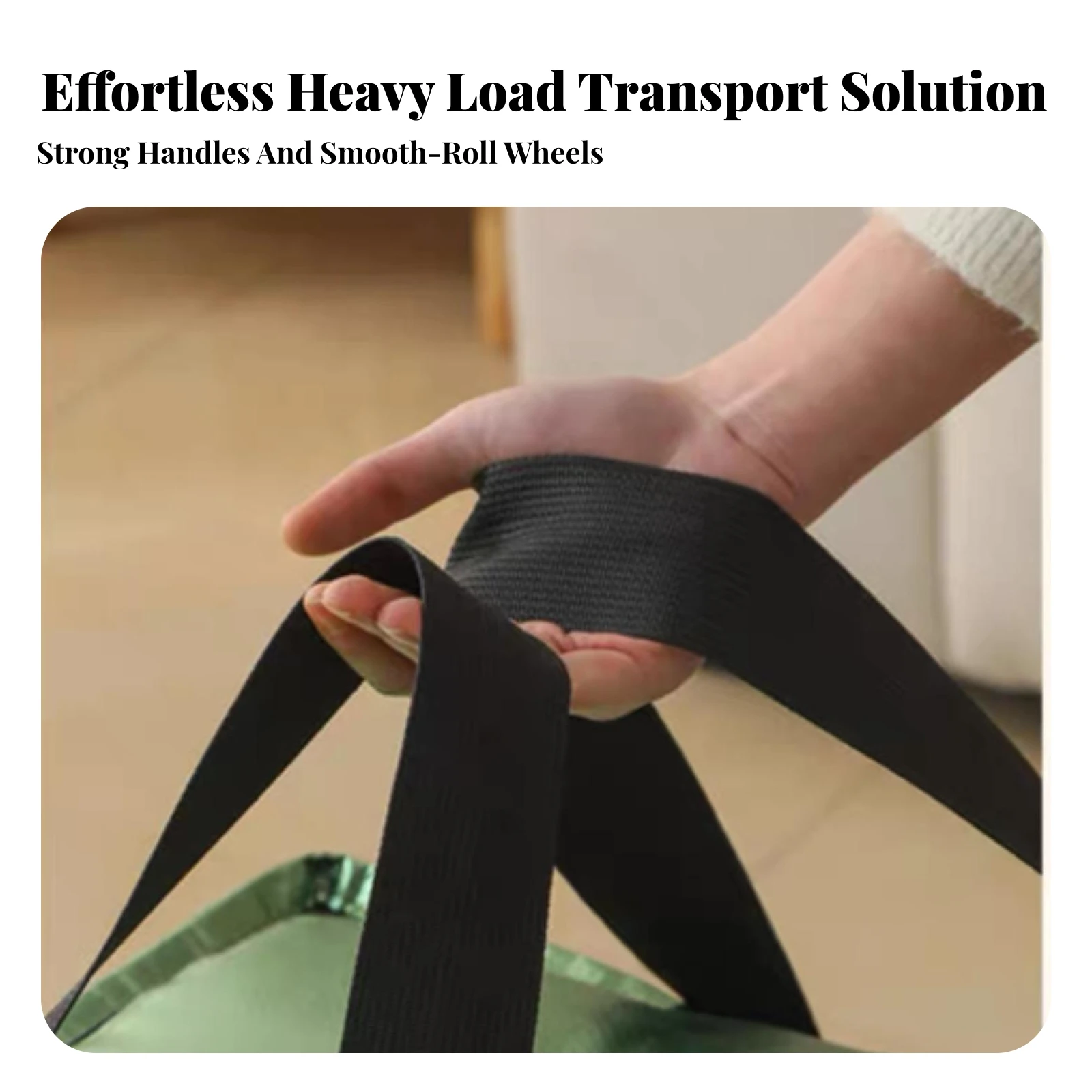 Moving Bag with Wheels Zippered Rolling Moving Bag Bags Collapsible Space-Saving for College Students, Dorm Room
