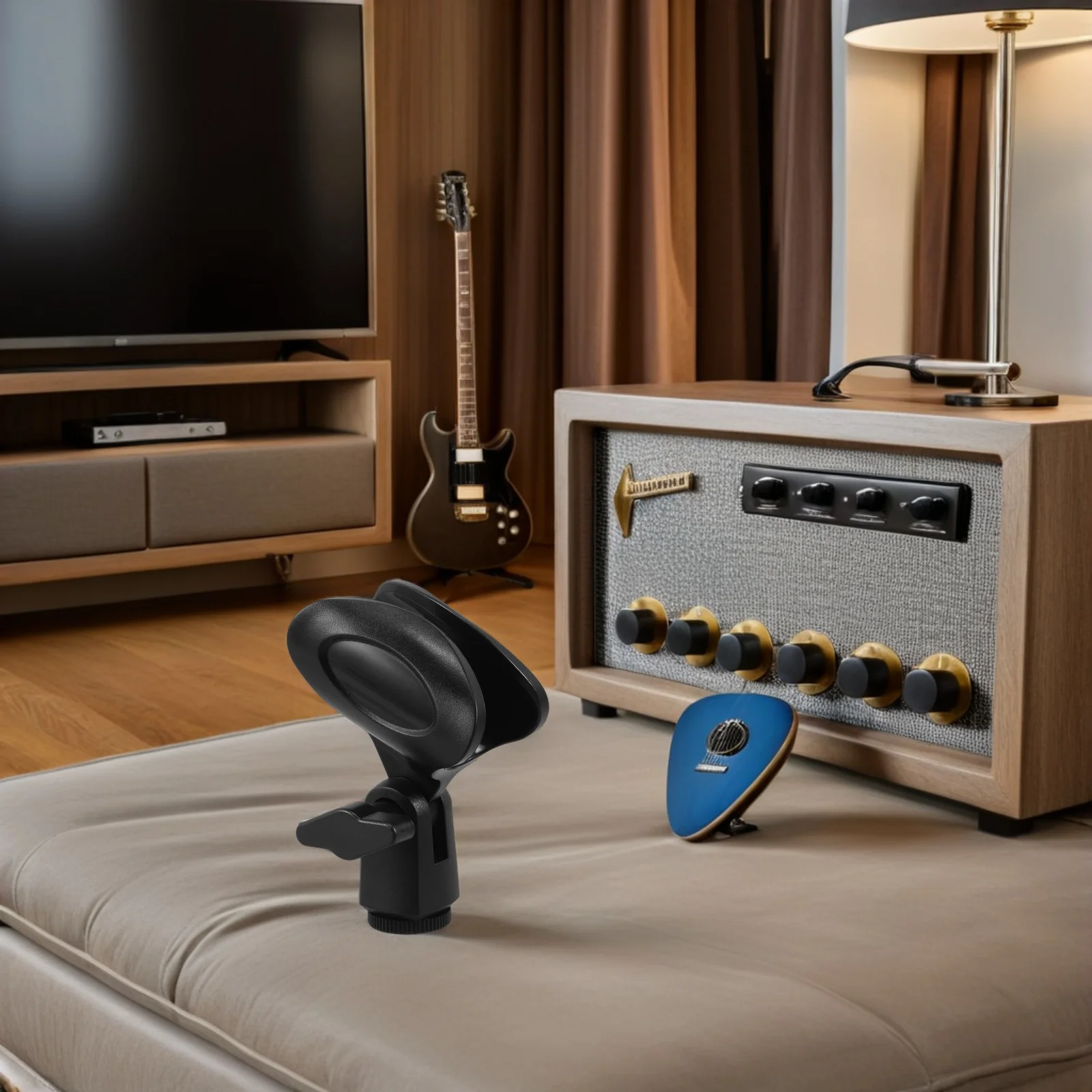 

10Pcs Adjustable Plastic Spring Microphone Holder Clip Universal Mic Clamp for Broadcasting Radio Wireless Mic Stand Accessories