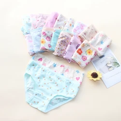 12Pcs /Lot Baby Girls Briefs Cotton Underwears Children Short Underpants Kids Panties