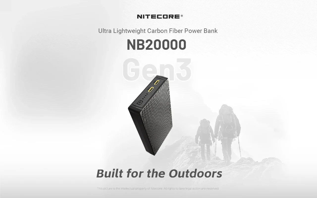 Nitecore NB20000 NB10000 V2.0 NB5000mAh بنك الطاقة المحمول PD شحن سريع مع شاحن لساعة ذكية سماعة آيفون شاومي