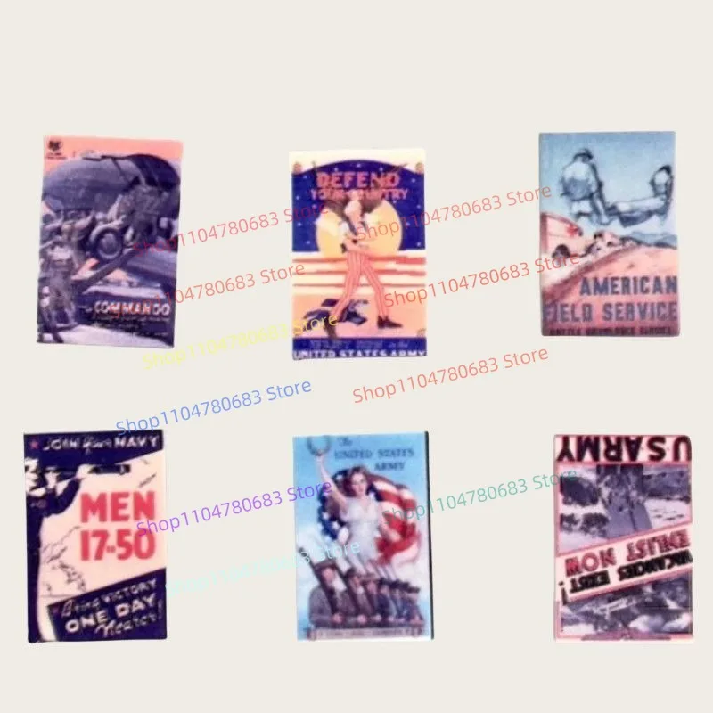 ตัวต่อ MOC ของเล่นสะสม ของขวัญวันหยุด ของตกแต่งอนิเมะ โมเดลประกอบประกอบเอง ของสะสม โปสเตอร์กองทัพสหรัฐฯ สมัยสงครามโลกครั้งที่สอง พร้อมฟิกเกอร์จิ๋ว