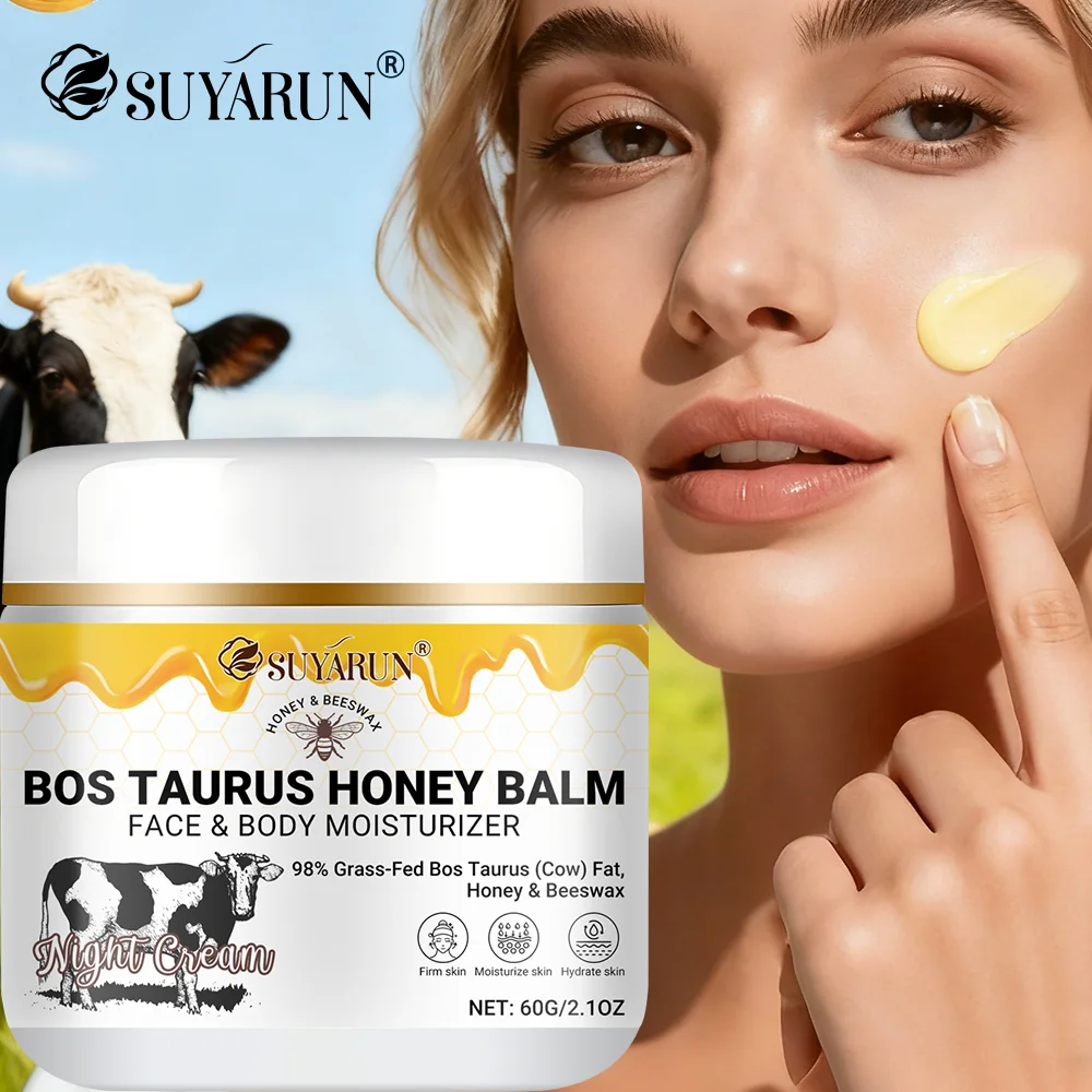 SUYARUN Ultra-Nourishing Tallow Face & Body Cream with Honey&Vitamin C – Moisturizing Skincare for Dry Skin, Natural Anti-Aging.
