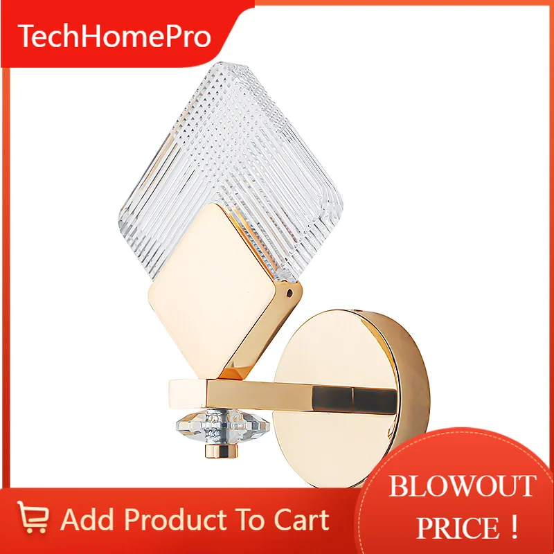 TechHPLiving Room Background Acrylic Wall Lamp Bedroom New Style Light Luxury Corridor Decoration