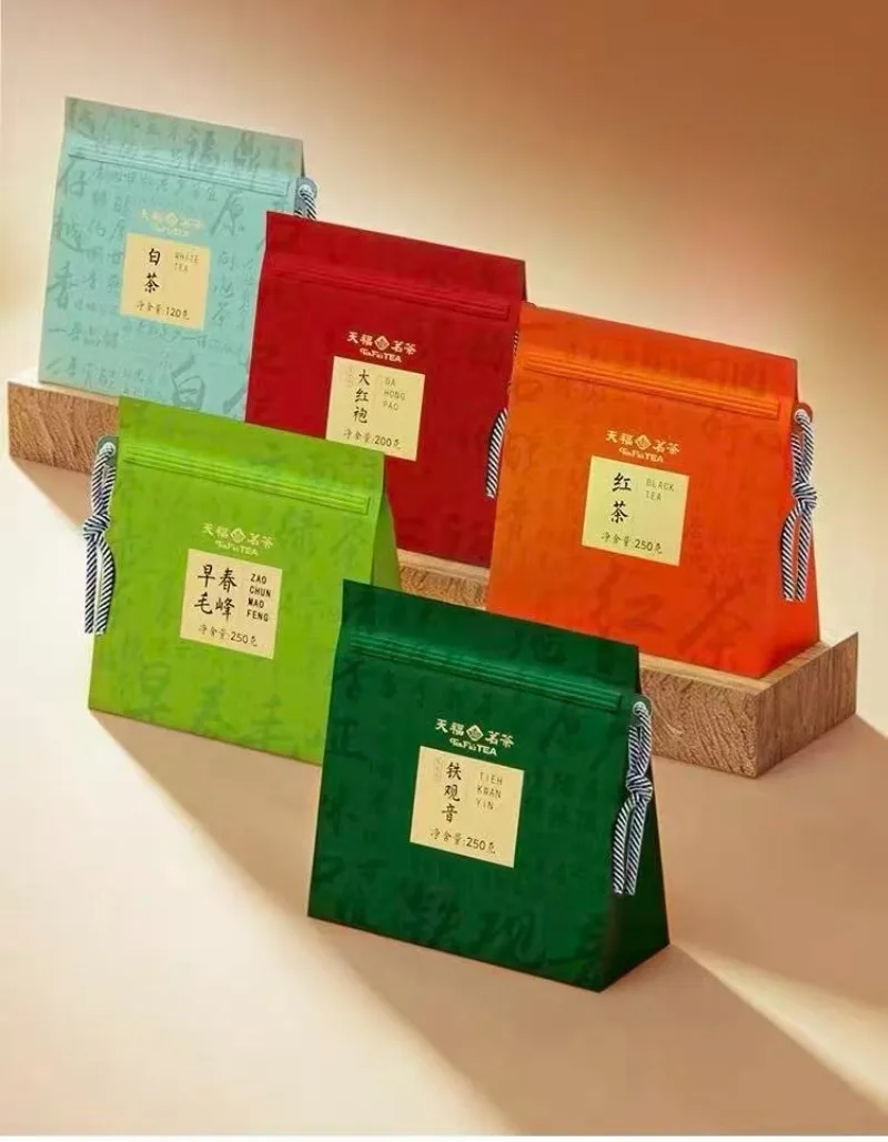 Choice Special Grade Da Hong Pao Customized Aluminum Foil Bag S/M/L 250g/500g Oolong Blacktea Self Sealing Self Standing Bag New