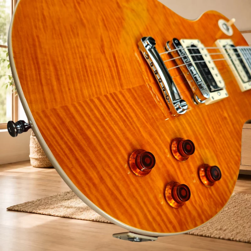 Electric Guitar LPO Bright Yellow Transparent Tiger Pattern Scarce Color Limited Edition Rosewood Neck Pop Rock Free Shipping