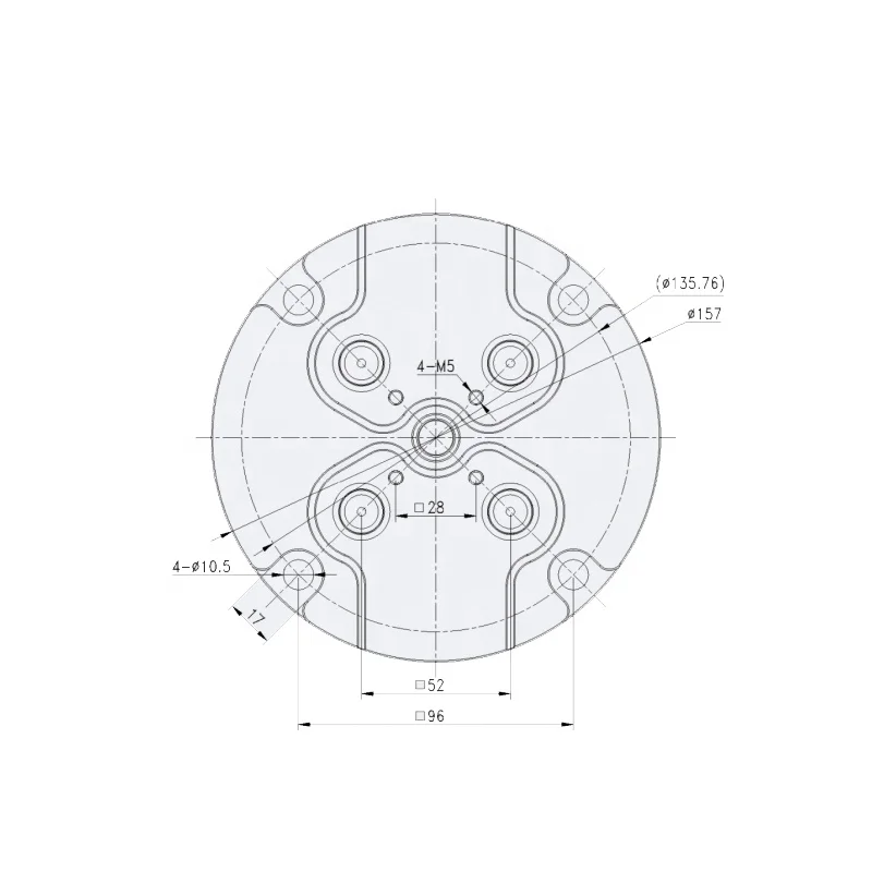Same As Lang 52mm Steel Quick Point Pallet for 5 Axis CNC Machining  HE-Z52-C
