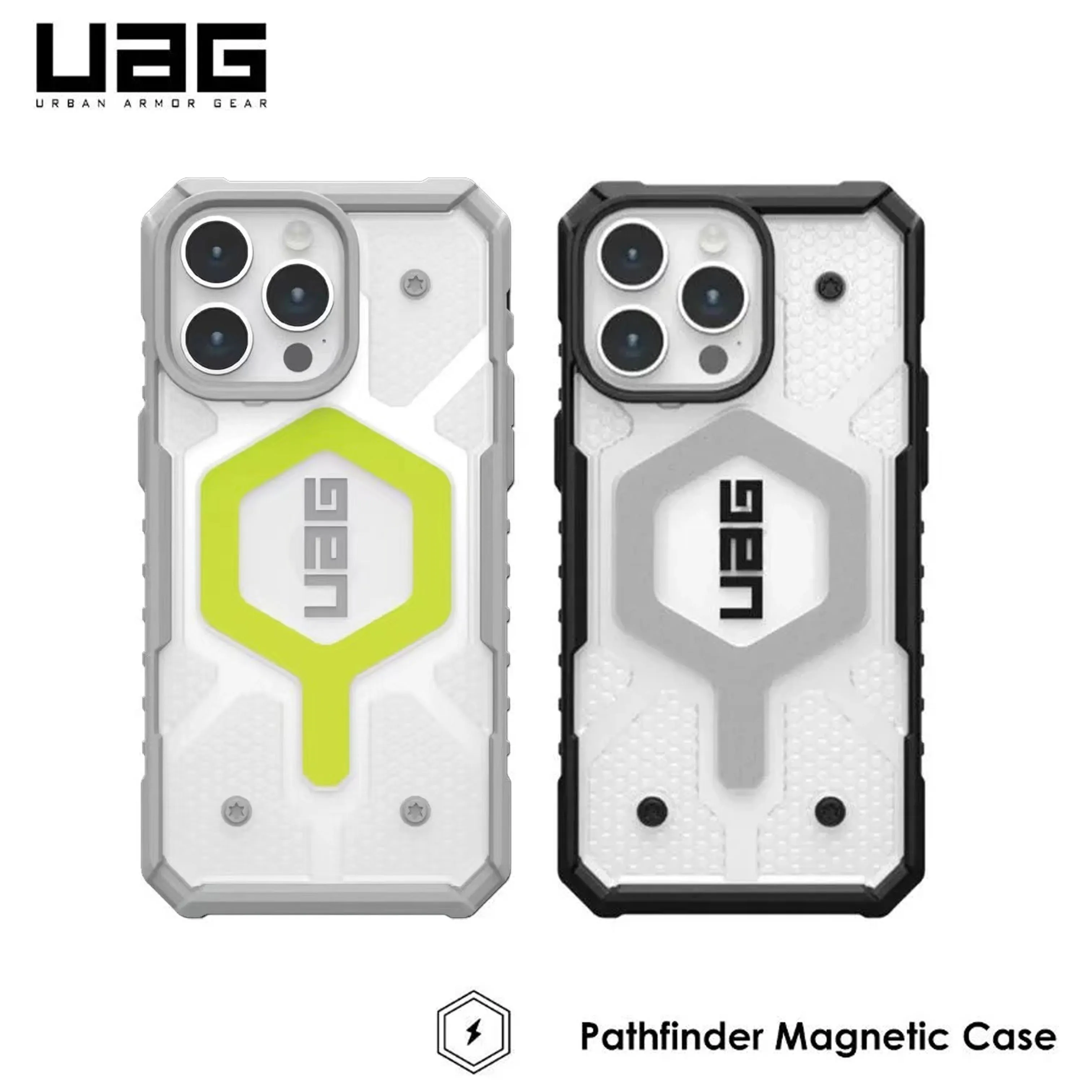 UAG Pathfinder MagSafe Clear Case for Apple iPhone 15 Pro Max 13 14 Plus iPhone15 Mag safe Magnetic Original Logo i Phone Cover