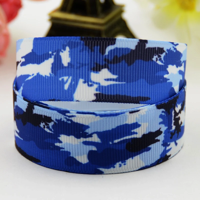 22mm 25mm 38mm 75mm Camouflage pattern Cartoon printed Grosgrain Ribbon party decoration 10 Yards satin ribbons