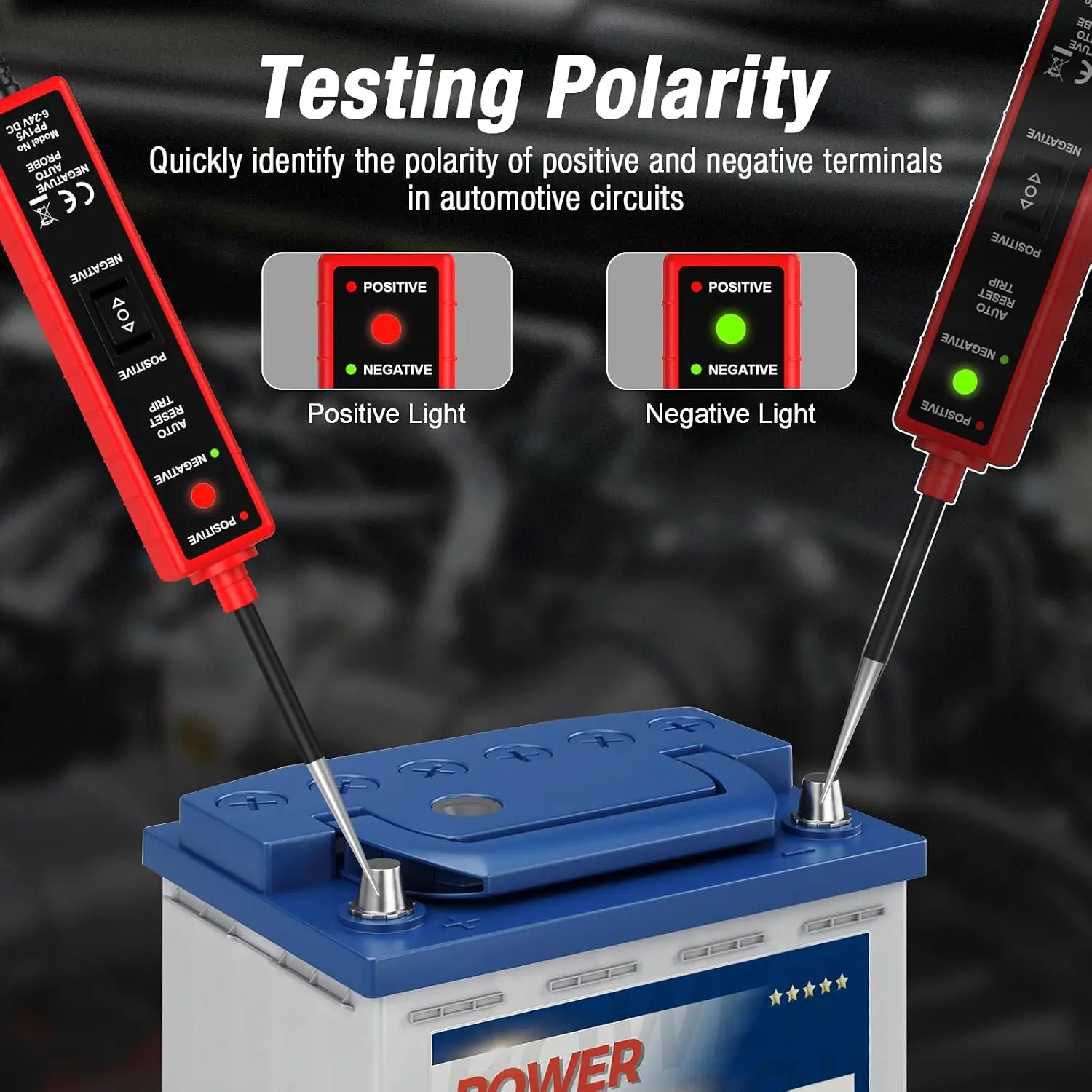 Automotive Electrical System Tester DC 6-24V Circuit Probe Detector With LED Polarity Recognition Continuous Short Circuit Teste