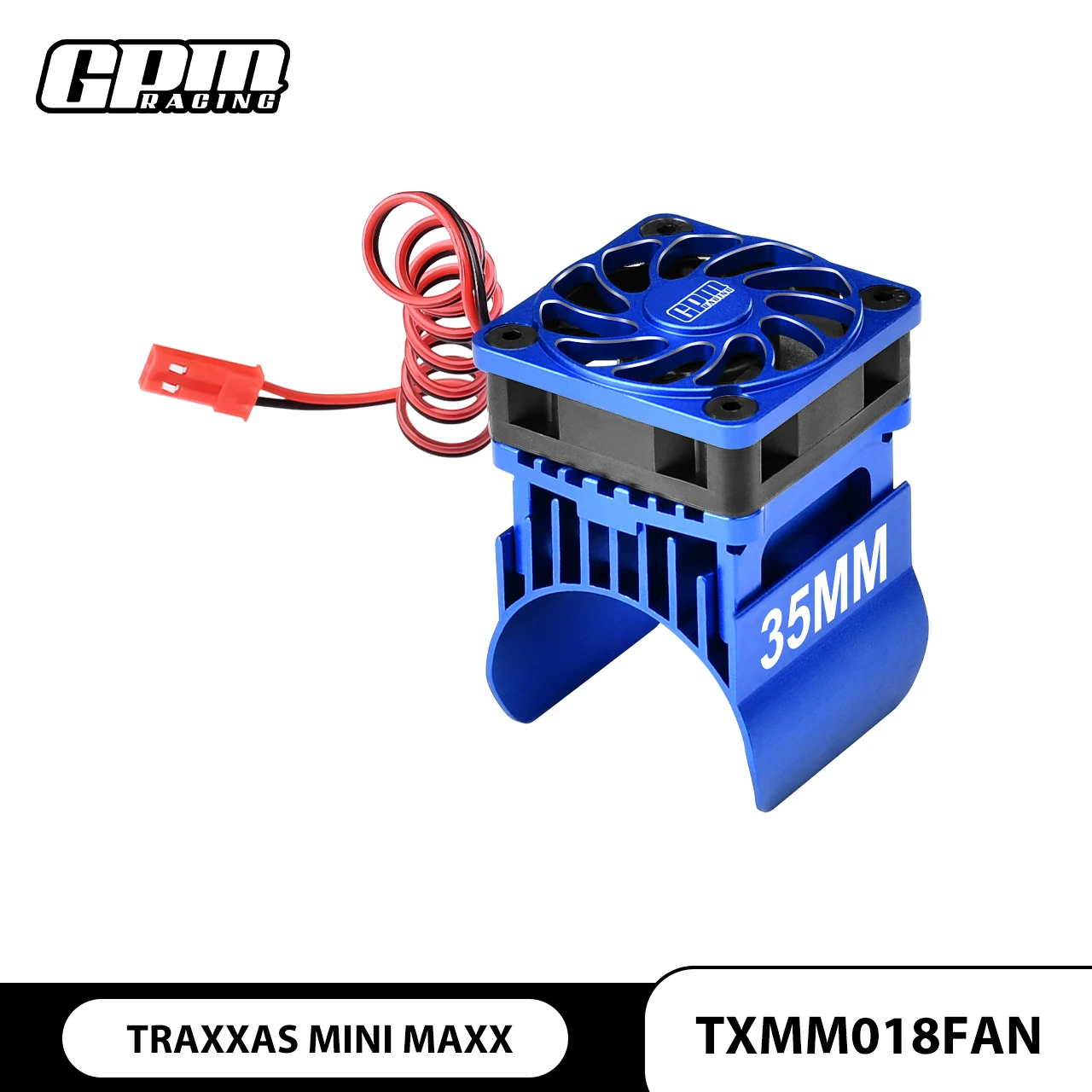 مروحة تبريد من سبيكة GPM ومبرد حرارة محرك 35 مم لـ TRAXXAS Mini Maxx