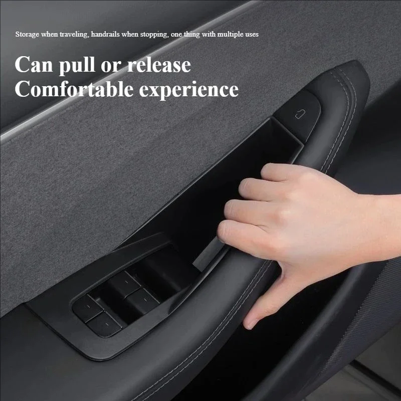 ل تسلا نموذج Y العرعر 2025 مقبض الباب صندوق تخزين الملحقات الداخلية نموذج 3 هايلاند مقبض داخلي المنظم حامل هاتف