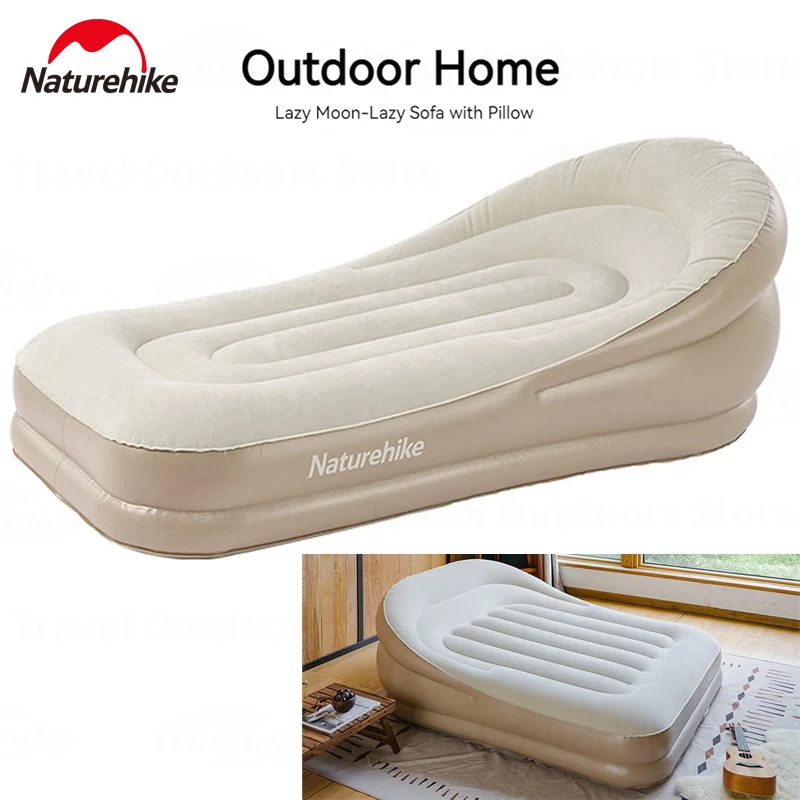 Naturehike Camping Automatic Inflatable Sofa Air Bed Outdoor Travel Mattress Lounge Armchair Bearing 300kg With Built-in Pump