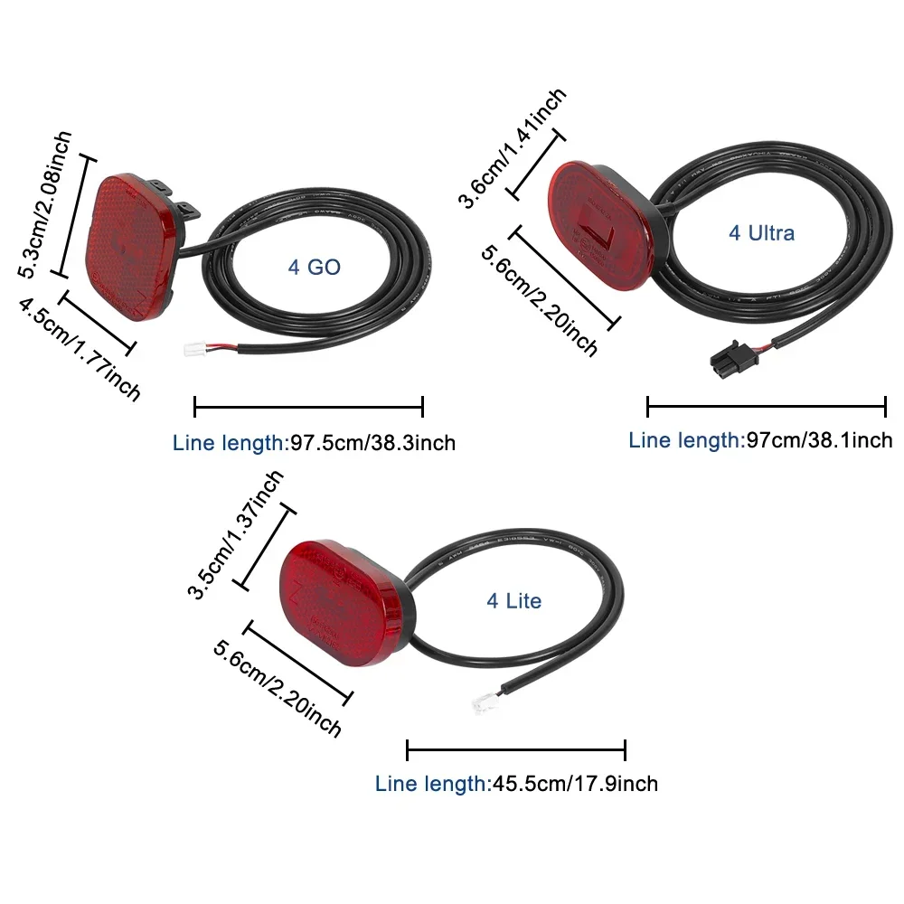 Fanale posteriore di avvertimento di sicurezza per Xiaomi 4 Lite/4 Ultra/4 Go LED fanale posteriore Scooter elettrico parafango accessori luce freno posteriore