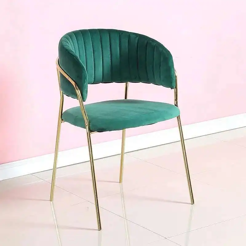 

Nordic Living Room Kitchen Balcony Dining Chairs Fitting Room Clothing Store Back Armchair Bedroom Dormitory pink Makeup Chair Z