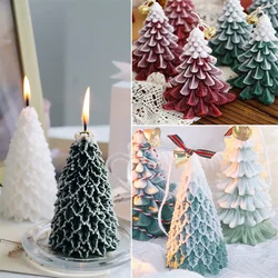 3D Christmas Decor Candle Silicone Mold for DIY Christmas Tree Aromatherapy Resin Plaster Mould Handmade Chocolate Cake Making