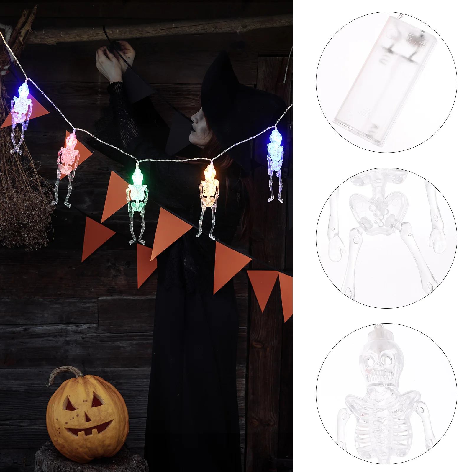 

String Light Halloween Powered Led Decor For Party Indoor Outdoor Use Halloween Lights Decor