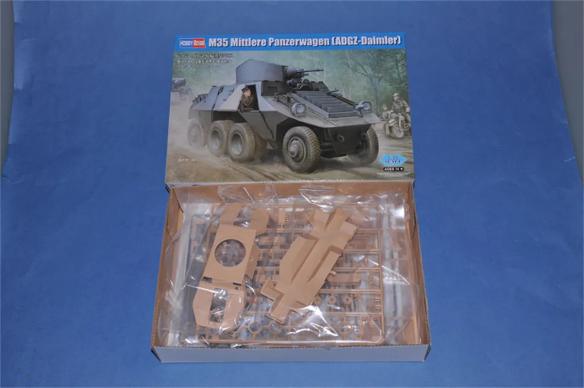 

HobbyBoss 1/35 Scale M35 Mittlere Panzerwagen (ADGZ-Daimler) Military Plastic Assembly Model #83889