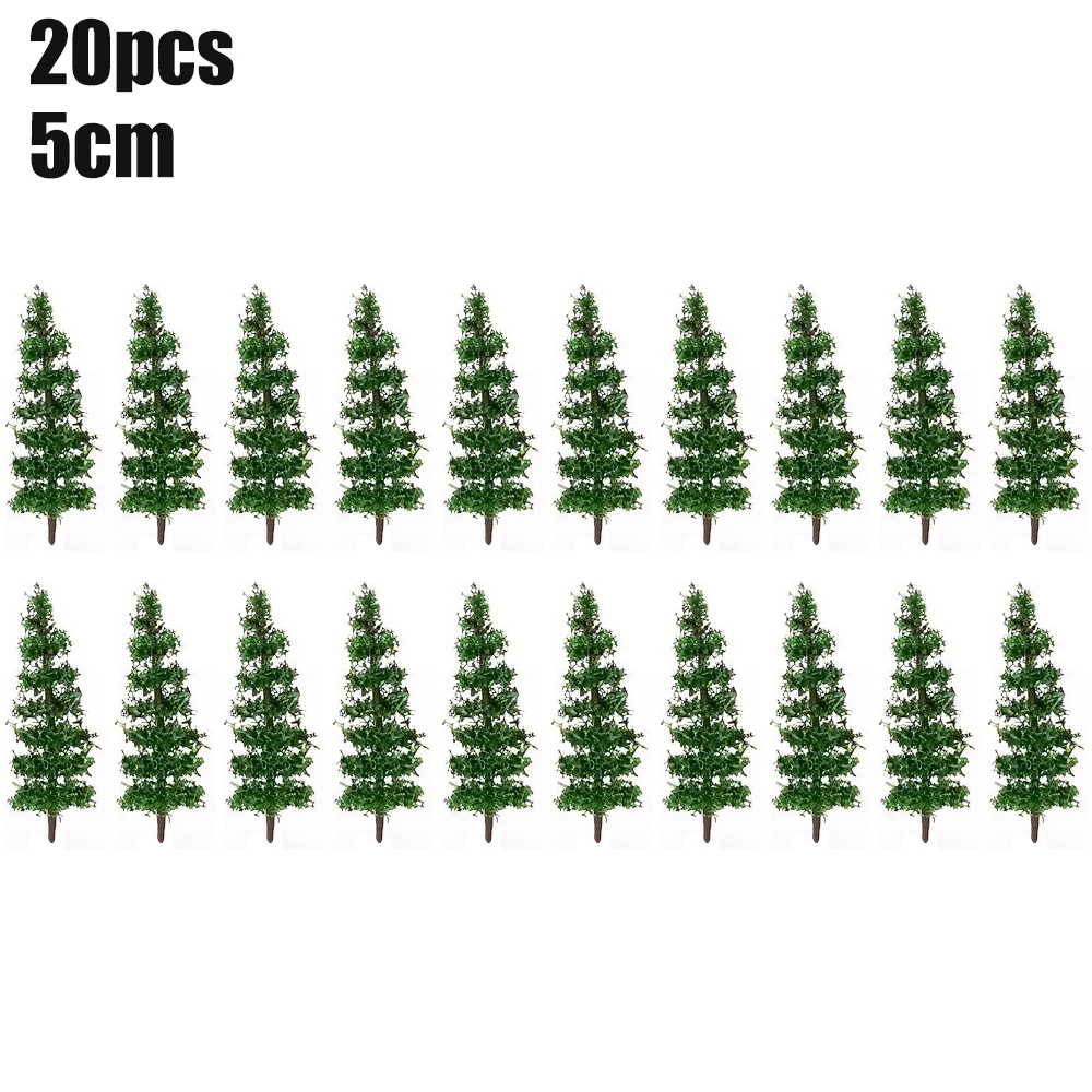

20Pcs Model Trees Train Railway Scenic Layout Fake Trees Artificial Miniature Tree Scenery Railroad Decor Building DIY 4/5/7/9cm