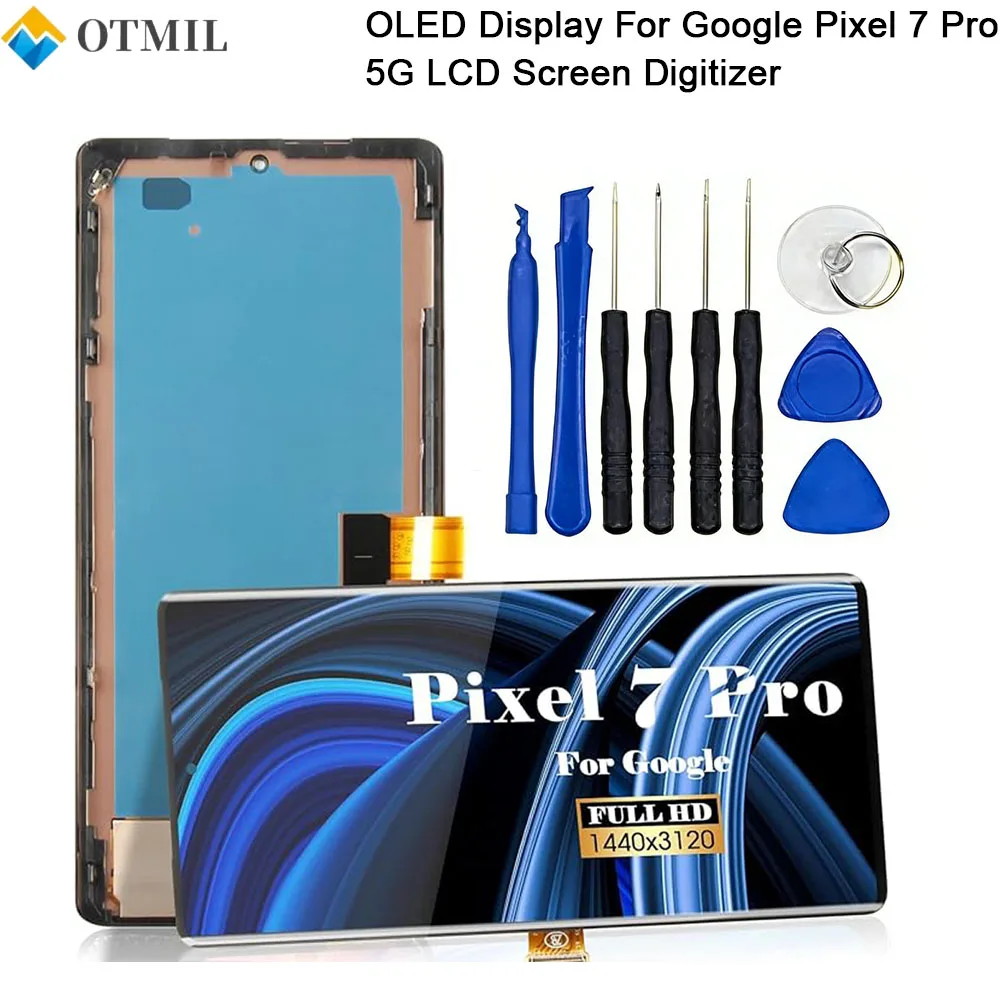 OLED For Google Pixel 7 Pro 5G LCD Digitizer Screen Replacement for Google Pixel 7 Pro GP4BC GE2AE GFE4J Touch Screen Assembly