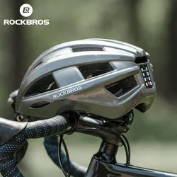 ROCKBROS Cycling Light Helmet USB Charging Rear Light Night Cycling Safety Warning MTB Road Bike Helmet Men Women Bicycle Helmet